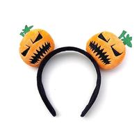 Ldabrye Halloween Pumpkin Headwear Hair Hoop Soft Fabric Cartoon Headband for Pumpkin Party Decorations