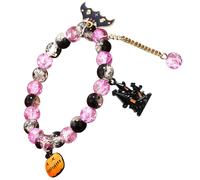 Ldabrye Halloween Stretch Set with Pumpkin Specter Bead Pendants for Women Party Jewelry Gift Elastic Charm Accessories Halloween