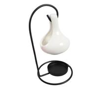 Ldabrye Hanging Ceramics Essential Oil Melt Warmer Diffuser Aromatherapist Tealight Holder Iron Rack for Bedroom Decors Aromatherapist Tealight Holder