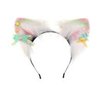 Ldabrye Headband Cat Ears Headbands Furry Plush Headbands Hair Accessories for Girls and Womens Holiday Party Headwear Hairband Hair Accessories for Women Girls