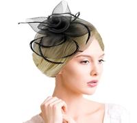 Ldabrye Headband Exquisite French Fascinator Pillbox Hat with Veil for Opera Cocktail Tea Party Hairband Hair Accessories for Women Girls