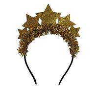 Ldabrye Headband Glitter Stars Headbands Christmas Tinsel Hair Bands for Creative New Year Party Hairband Hair Accessories for Women Girls