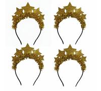 Ldabrye Headband Glitter Stars Headbands Christmas Tinsel Hair Bands for Creative New Year Party Hairband Hair Accessories for Women Girls