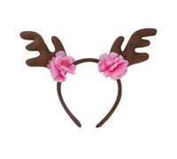 Ldabrye Headband Kids and Adults Christmas Headband with White Deer Antlers for Seasonal Cheer Hairband Hair Accessories for Women Girls