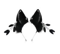 Ldabrye Headband Movie Enthusiasts Wolf Ear Headband with Feather&Earring Adult Cosplay Headband Hairband Hair Accessories for Women Girls