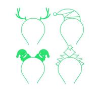Ldabrye Headband Sparkling Night Glow Christmas Headbands 4Pcs Adjustable and Soft Hairpieces Party Accessory Holiday Celebrations Hairband Hair Accessories for Women Girls