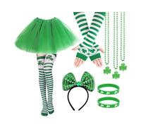 Ldabrye Headband StPatrick Day Costume Set Wristband Headband Irish National Day Celebration Suit Hairband Hair Accessories for Women Girls