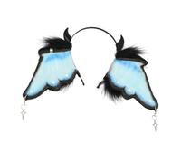 Ldabrye Headbands Devil Ear Headband Halloween Maid Hairhoop Role Playing Dress Up Hairdband Costume Accessories Cosplay Headpiece Halloween Hair Band Headdress Costume Dress Up Hair Accessories