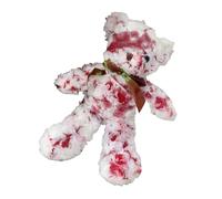 Ldabrye Horror-Injured Bear Stuffed Animal with Gruesome Gothic Pendant for Halloween Gifts & Haunted Displays Jewelry Accessory