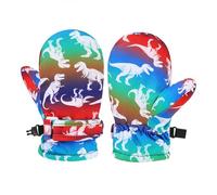 Ldabrye Little Explorers Animal Themed Ski Gloves Warmth Polyester Mittens Colorful Children Gloves For Cold Weather Adventures