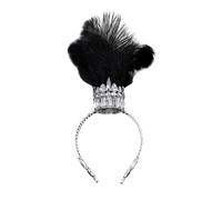 Ldabrye Luxurious Feathered Crowns Headband With Rhinestones For Carnivals Parties And Special Occasion Women Costume Props