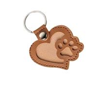 Ldabrye Memorial Paws Heart Shape Pet Hair Catcher Keychain Compact Travel Accessory for Daily Maintenance Portable Dog Collector Keychain