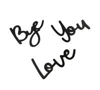 Ldabrye Modern Love You Bye Wood Sign Set Black Home Decors Wall Plaques for Hallway or Entryway Spreading and Warmth Expressing Plaques