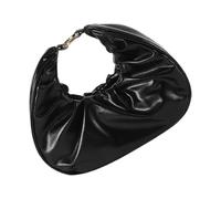 Ldabrye Modern Ruffled Evening Purse for Women Lightweight Handbag Practical PU Large Storage Space Convertible Carrying Option Trendy Handbag