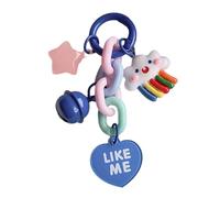 Ldabrye Moon Clouds Star Bells Heart Pendant Keyring Handmade Resin Keychain Women's Handbag Decoration Elegant Bag Ornament