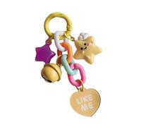 Ldabrye Moon Clouds Star Bells Heart Pendant Keyring Handmade Resin Keychain Women's Handbag Decoration Elegant Bag Ornament