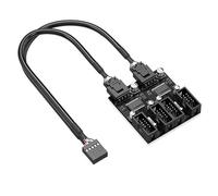 Ldabrye Motherboards 9Pin USB Header Splitter Male 1 to 2/4 Female Extension Cable Adapter Desktop 9Pin USB2.0 HUB Connectors Motherboards USB Adapter