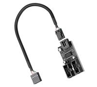 Ldabrye Motherboards 9Pin USB Header Splitter Male 1 to 2/4 Female Extension Cable Adapter Desktop 9Pin USB2.0 HUB Connectors Motherboards USB Adapter