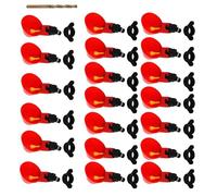 Ldabrye Of 20 Chicken Drinking Cups Including Fasteners and Drill Bit Filling Water Feeder for Poultry Raising Initiate Poultry Drinker