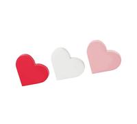Ldabrye Pack of 3 Romance Wood Decors Set Display Accent Perfect for Anniversary Celebration and Couple Love Expression Gifts Double Printed Wooden Conversation Hearts Decoration