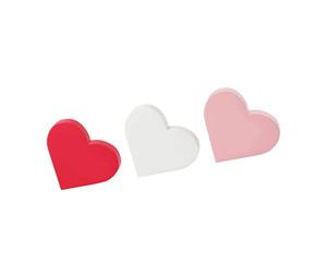 Ldabrye Pack of 3 Romance Wood Decors Set Display Accent Perfect for Anniversary Celebration and Couple Love Expression Gifts Double Printed Wooden Conversation Hearts Decoration