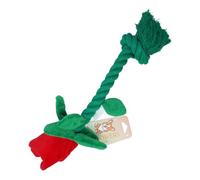 Ldabrye Pet Squeaky Toy Teething Rose Shape Molar Pets Chew Teeth Cleaning Interactive Reward for Puppies Dog with Squeaker