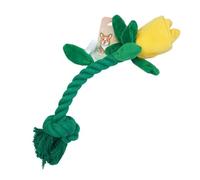 Ldabrye Pet Squeaky Toy Teething Rose Shape Molar Pets Chew Teeth Cleaning Interactive Reward for Puppies Dog with Squeaker