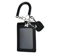 Ldabrye Photocard Holder Lovely Cats Bus Card Covers Bows Campus Sweet Credit for Woman Girl Lovely Cats Photocard Campus with Keychain Credit Cover