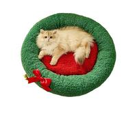 Ldabrye Plush Faux Lambswool Pet Bed Christmas Design Warm Sleep Bed Rest House For Cats And Small Dog Winter Warmth Festival House