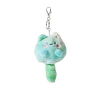Ldabrye Plush Squeaking Pendant Stuffed Cat Keychain Lovely Key Rings Birthday Accessory for Students and Anime Fans