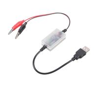 Ldabrye Portable USB 5V to 13.8V Clamp Charging Cable Texture Suitable for 12V Car Motorcycle Battery with LED Light USB Clamp Charging Cable