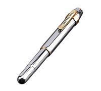 Ldabrye Practical Short Fountain Pen with Antique Metal Finish Metal Body Compact Portable Design for Everyday Writing Tasks Retro Brass Pocket Size Pen