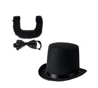 Ldabrye Presidents Day Outfits Top Hat Beard Necktie Set Abrahams Lincolns Costume Accessories For Halloween Dress Up Cosplay Presidents Day Outfits