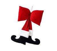 Ldabrye Recyclable Holiday Fabric Ribbon with Permanent Suspended Cord for Firepit Flight Banister and Christmas Projects Christmas Bend with Suspended Cycle