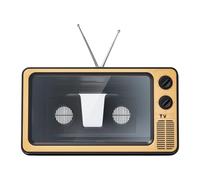 Ldabrye Retro Televisions Styles Mobile Screen Amplifier Foldable Holder Not Glares Comfort Designs Smartphone Display Tool ABS Acrylic Phone Screen Magnifier