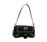 Ldabrye Rivet Shoulder Bag Trendy Clutches Purses Leather Crossbody Handbags with Adjustable Strap Small Hobos Bag for Women Small Crossbody Bags