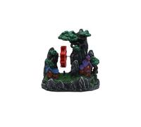 Ldabrye Rockery Mountain Tree Aquarium Decoration Natural Resin Terrain Scenery for Freshwater Saltwater Tanks No Assembly Required Aquarium Decors