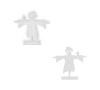 Ldabrye Scarecrows Bat Candlestick Silicone Molds Ornament Plasters Halloween Holder for Table Decoration Pumpkins Candlestick Silicone