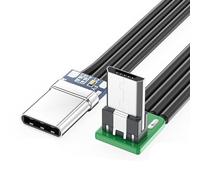 Ldabrye Short FFC USBC Flat Thin Ribbon FPC Cable USB TypeC 90 Degree to MicroUSB for Data and Charging