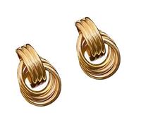 Ldabrye Small Hoops Earrings Gold Silver Geometric Designs Portable Jewelry Accessory for Trendy Ladies Modern Look Styles