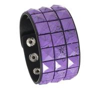 Ldabrye Square Studded Leather Punk Adjustable Soft Comfortable Wristlet for Men Women Fashion Accessory Women's Wrist Chain