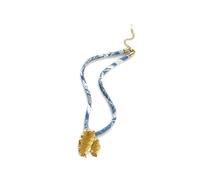 Ldabrye Stackable Fabric Cord Necklace Modern Stainless Steel Crosses Pendant for Everyday Stylish Neck Chain Accessory Unique Crosses Pendant