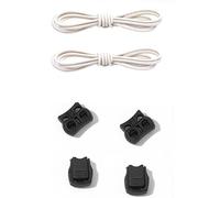 Ldabrye Stretchy Shoelaces for Athletic Footwear Elastic Shoe Laces with Cord 3mm Wide 100cm Long Sneakers Shoe Lace Slip Resistant Shoelace Clips