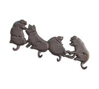 Ldabrye Sturdy Cast Iron Construction 4 Pork Hook for Daily Use in Outdoor and Indoor Spaces Decorative Hook