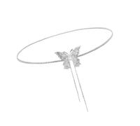 Ldabrye Stylish Butterfly Pendant Necklace Adjustable Sturdy Alloy Chain Designs Fashion Accessory for Everyday Casual Wear Alloy Pendant Necklace