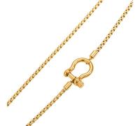 Ldabrye Stylish Unisex Ti Steel Carabiner Necklace Featuring Gold Plating for Fashionable Accessory and Ti Steel Necklace