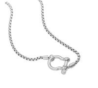Ldabrye Stylish Unisex Ti Steel Carabiner Necklace Featuring Gold Plating for Fashionable Accessory and Ti Steel Necklace