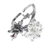 Ldabrye Stylish Women's Mando Spinner Rings Adjustable For Anxious Relief With Sunflowers And Butterfly Designs Casual Wear French Minimalist Jewelry