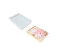 Ldabrye Table Display Tray Silicone Mold Easy Release Tabletop Water Ripples Display Plate Resin Mould Handmade Craft