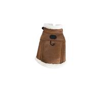 Ldabrye Thickened Brown Fleece Vest Machine Washable Warm Outerwear for Small to Large Breeds Brown Sweater Thick Winter Sweater